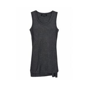 Robert Rodriguez Gray Rib Knit Double Layer Tank Top Size XS